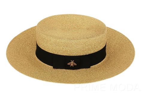 gucci gold straw hat